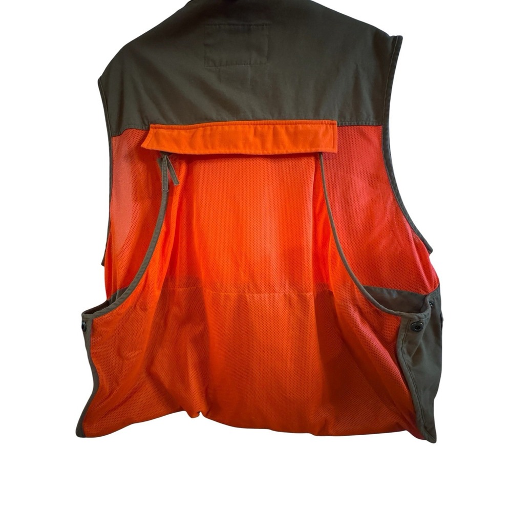 Game Hide Upland Pheasant Hunting Vest Men's Size Large Tan/Orange Cargo Pockets - Picture 4 of 9